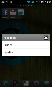 Launch or disable application