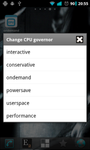 CPU Governor toggle