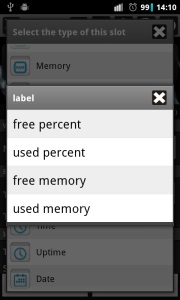 Memory label options